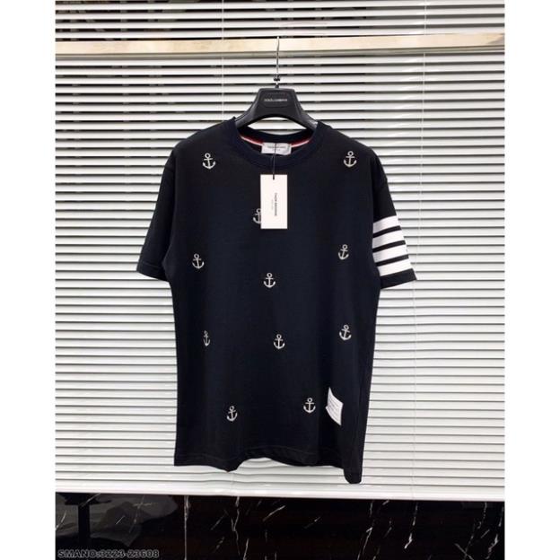 Áo Thom Browne cổ tròn Viền Tay Trắng Cao Cấp - Áo Thun Nam Thome Viền Cao Cấp