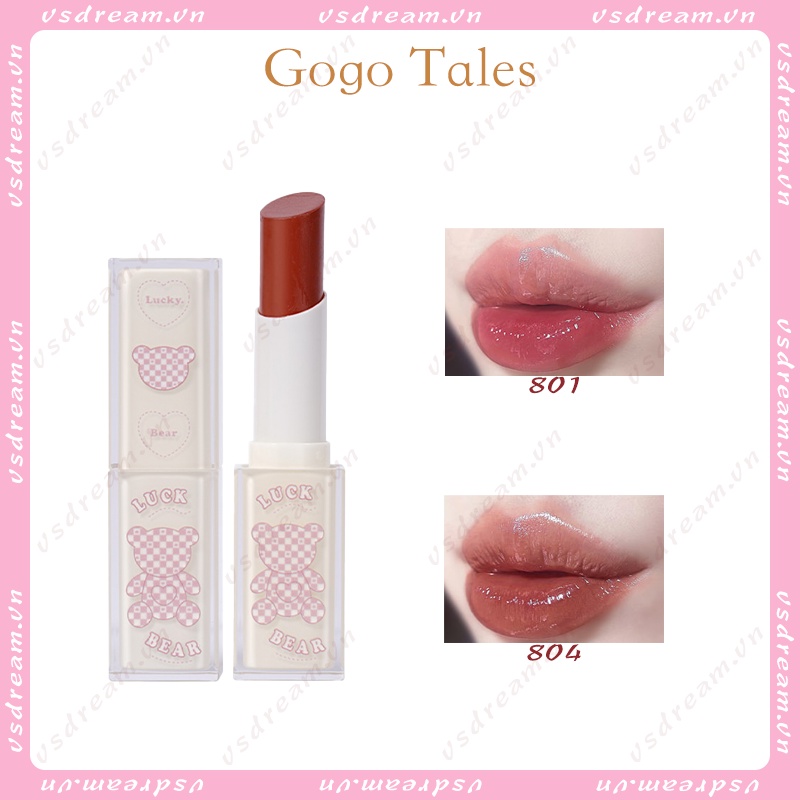 Son Môi GOGO TALES Dạng Thạch Tráng Gương Dưỡng Ẩm Màu Trong Suốt Nhẹ Nhàng