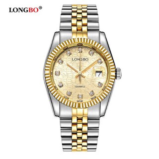 Đồng hồ nam Longbo LB5105 dây thép cao cấp chống gỉ, kiểu dáng châu âu