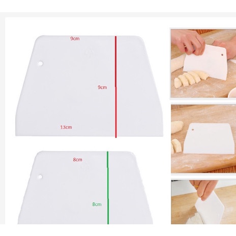 Miếng Vét Bột / Cắt Bột / Chà Láng làm bánh mì, bánh kem... 2 Size (Dough scraper)