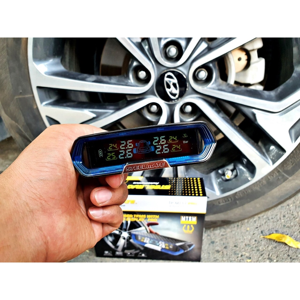 Cảm Biến Áp Suất Lốp Ô tô Steelmate MT11 Pro Van Trong Sạc Năng Lượng Mặt Trời -Bảo hành chính hãng 3 năm