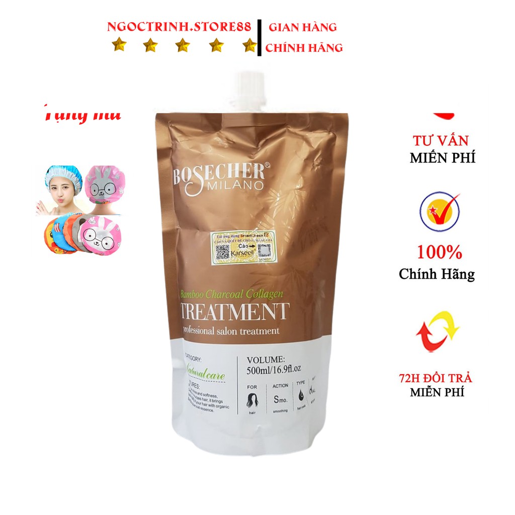 Ủ TÓC, KEM XẢ TÓC, KEM Ủ TÓC HÀNG CÔNG TY CHÍNH HÃNG SIÊU PHỤC HỒI HƯƠNG THƠM NƯỚC HOA Bosecher TÚI 500ML