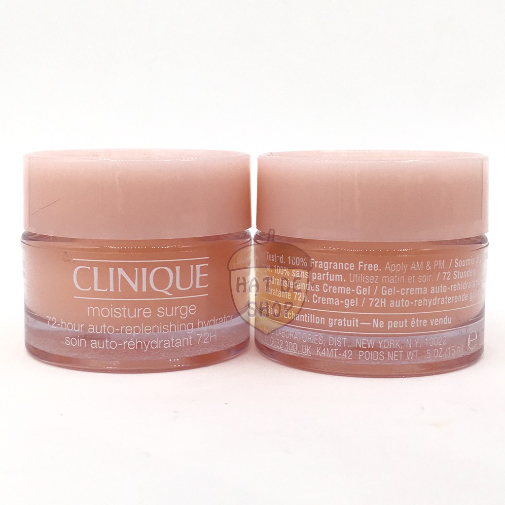 Clinique Kem Dưỡng Ẩm Da Dầu Moisture Surge 72 hour auto replenishing hydrator 15ml-Hàng Chính Hãng