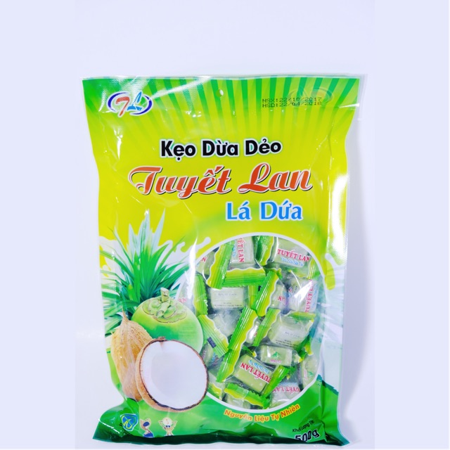 Kẹo dừa Tuyết Lan lá dứa
