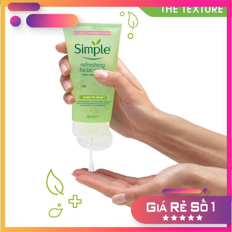 Sữa rửa mặt Simple Kind To Skin Refreshing Facial Wash Gel | BigBuy360 - bigbuy360.vn