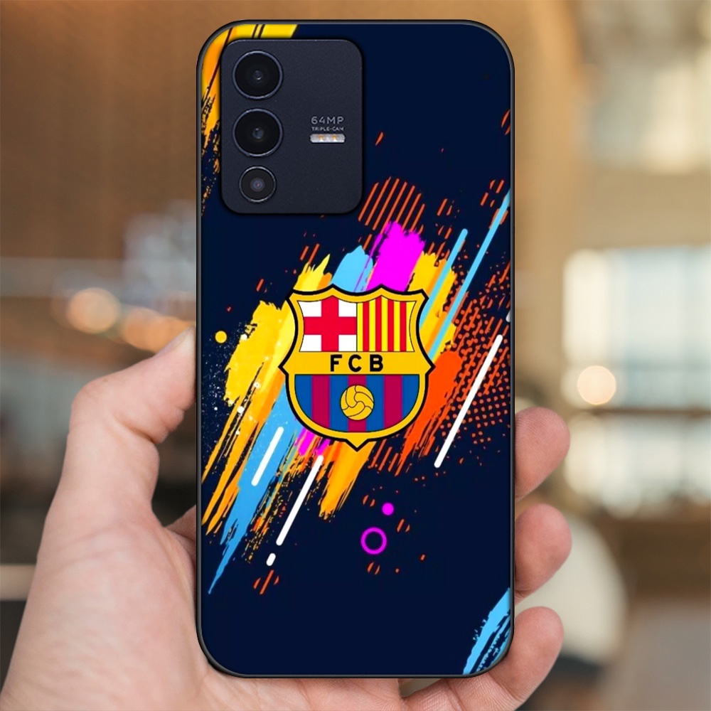 Ốp lưng Vivo V23 5G viền đen in hình Barcelona Barca