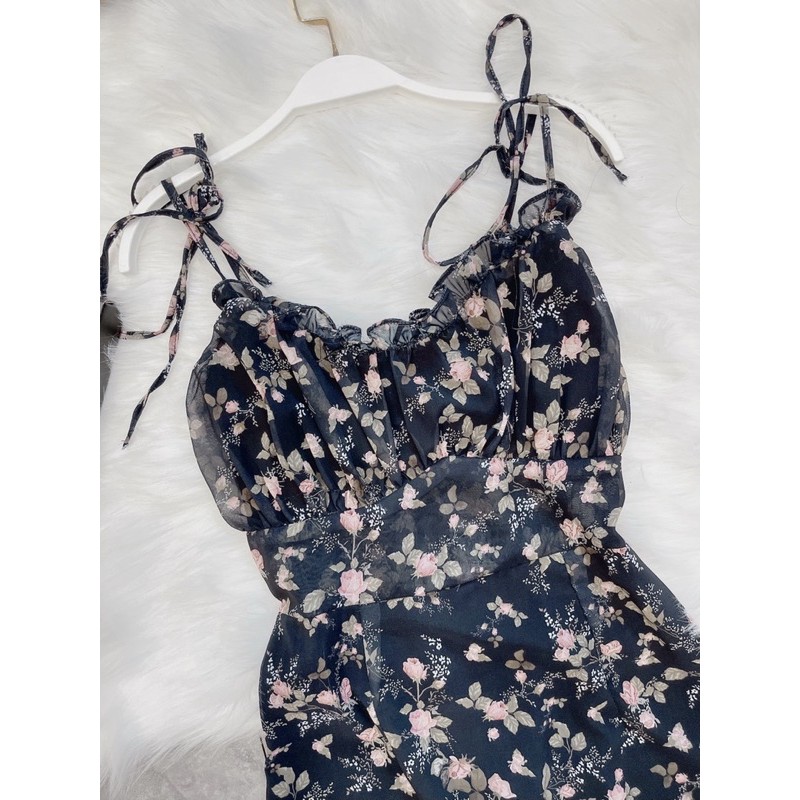 VÁY HAI DÂY HOA ĐEN BODY | BigBuy360 - bigbuy360.vn