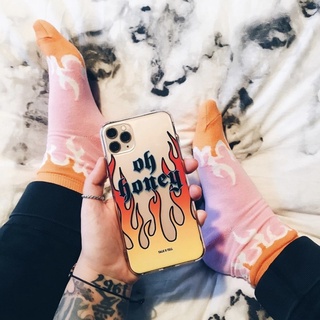 ốp iphone lửa hot mess dẽo trong cao cấp
