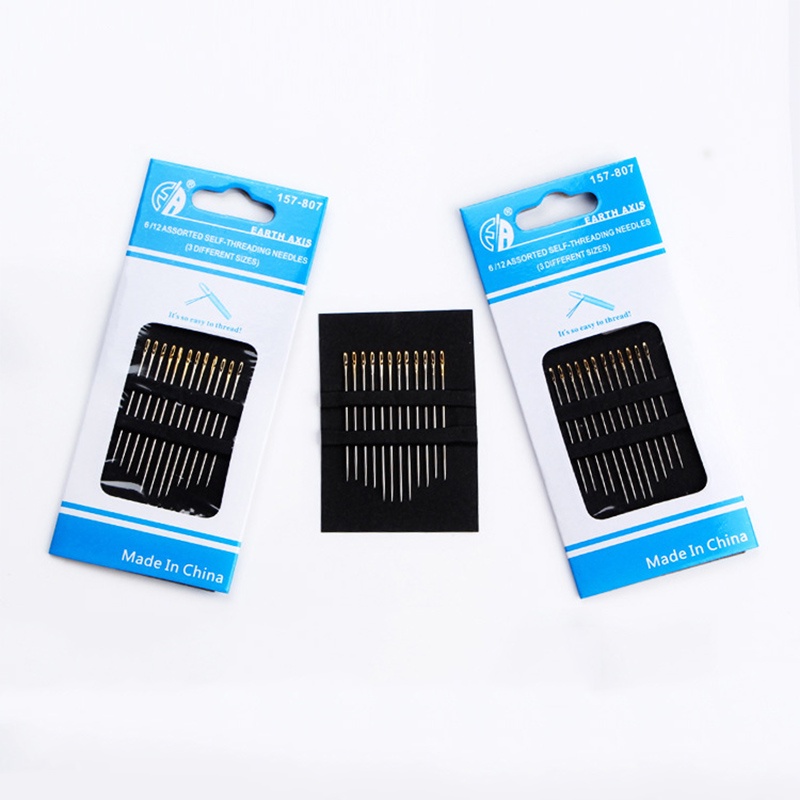 Set 12 Kim Khâu Nhiều Kích Cỡ Bằng Thép Không Gỉ
