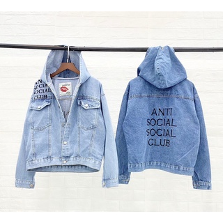 Áo khoác jean nữ cao cấp, áo khoác nữ có nón chất liệu denim phong cách trẻ trung NBfashion - 002