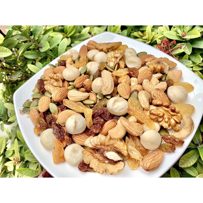 1Kg Mix 5 Loại Hạt Dinh Dưỡng Siêu Bổ Dưỡng (Điều, Óc Chó, Hạnh Nhân, Bí, Macca)