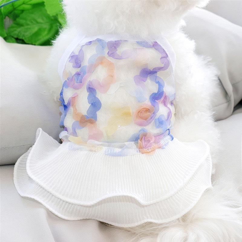 DP160 - Váy áo lưới xinh xắn dành cho chó mèo, quần áo thú cưng