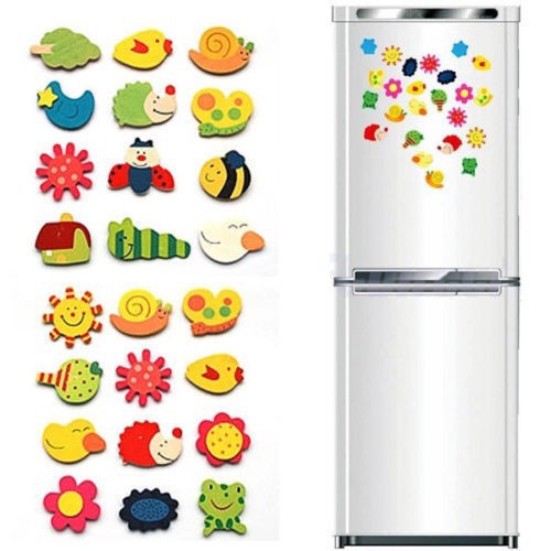 Set 12 miếng nam châm trang trí tủ lạnh hoạ tiết hình thú