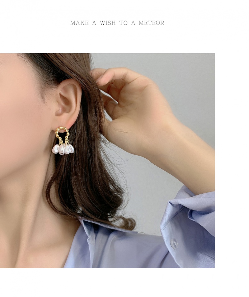 Đôi Bông Tai Mạ Bạc 925 Đính Ngọc Trai Giả Xinh Xắn Cho Nữ