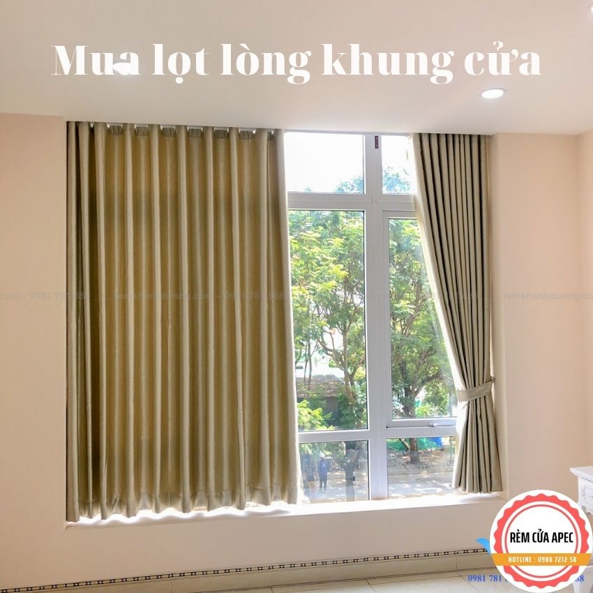 Rèm cửa sổ combo rộng 1,3m đầy đủ phụ kiện - Vải dệt 3 lớp chống nắng, cản sáng, chống tia UV