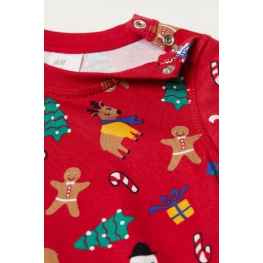 Bộ thun Noel H&M sz 4-24M