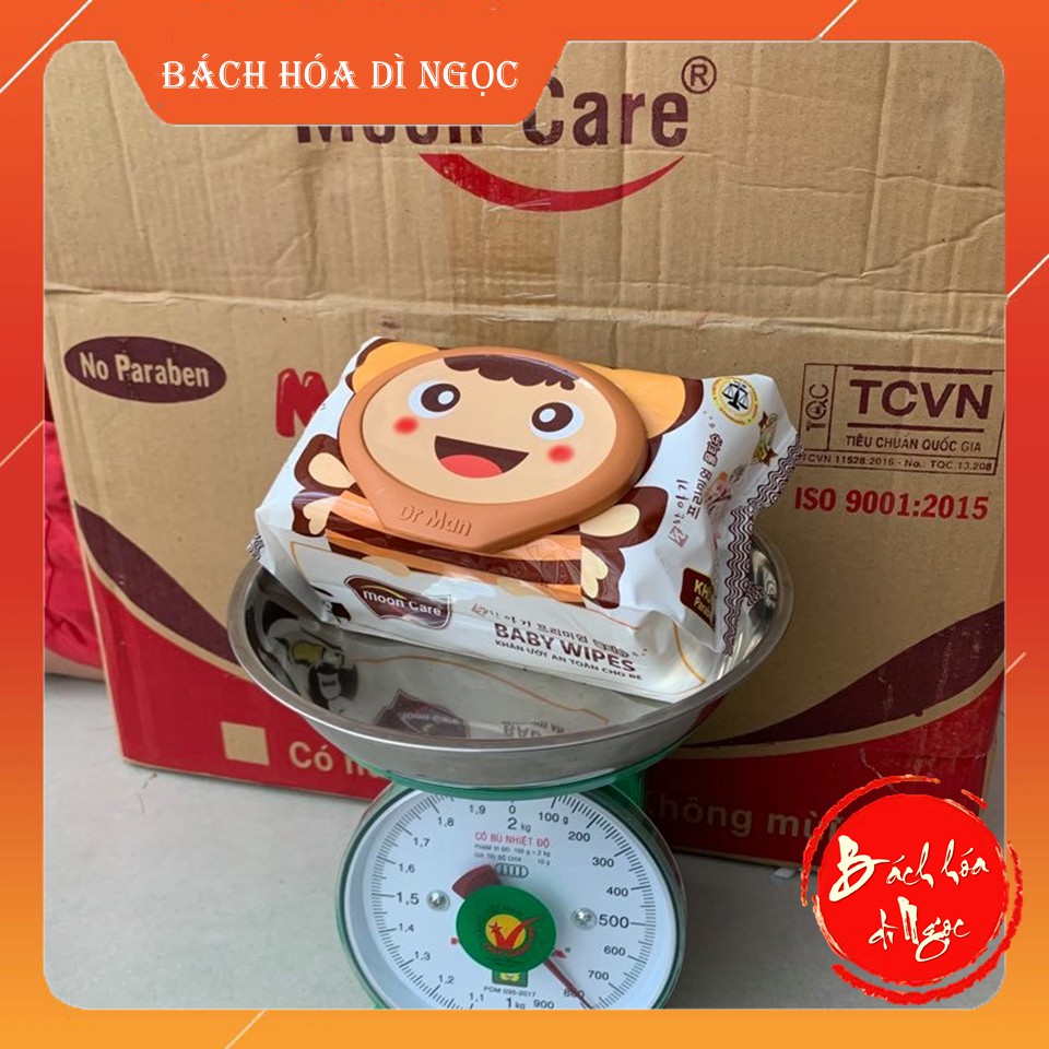 Khăn ướt Baby Wipes Moon Care 125G (CỠ LỚN 24cm x 26cm) - Không mùi, không cồn [Mã NGOCMC giảm 5K đơn 99K]