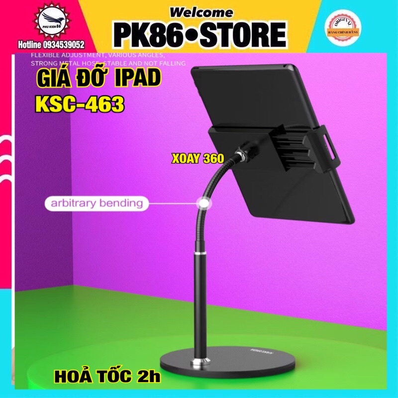 Kẹp điện thoại, giá đỡ kệ để ipad KK KSC 463