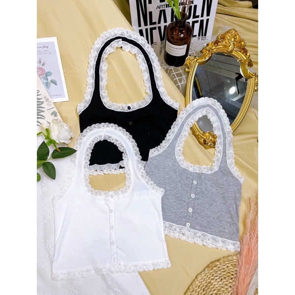 Áo croptop Yếm Phối Ren A5161