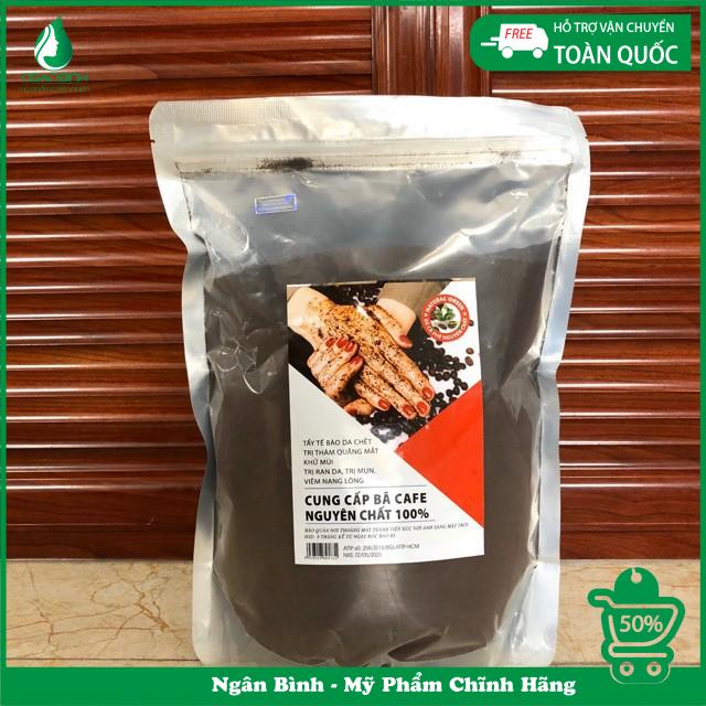 1kg Bã cafe nguyên chất tẩy tế bào chết, chống oxy hóa, làm trắng, đẹp da