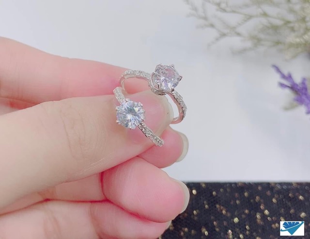 NHẪN BẠC NỮ MẶT ĐÁ TRẮNG CAO CẤP - TRANG SỨC BẠC
