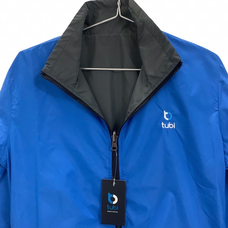 Áo khoác Tubi 2 Mặt Xanh Dương - Xám Chì