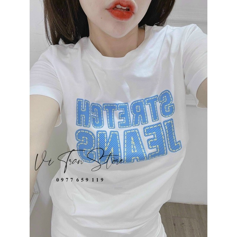 Áo thun form rộng cổ tròn, Áo thun nữ cotton giấy hàng đẹp | BigBuy360 - bigbuy360.vn