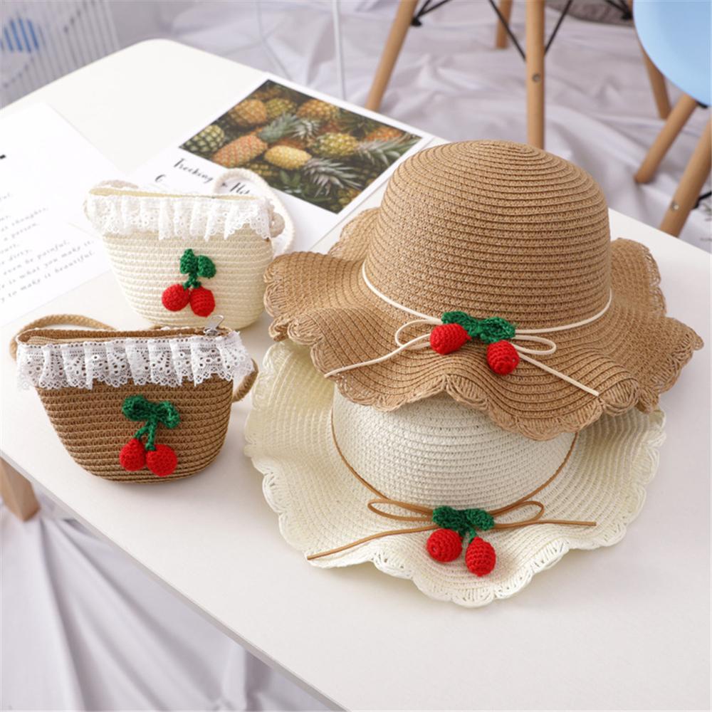 Mũ Vành Rộng Chống Nắng Họa Tiết Cherry Dễ Thương Cho Bé