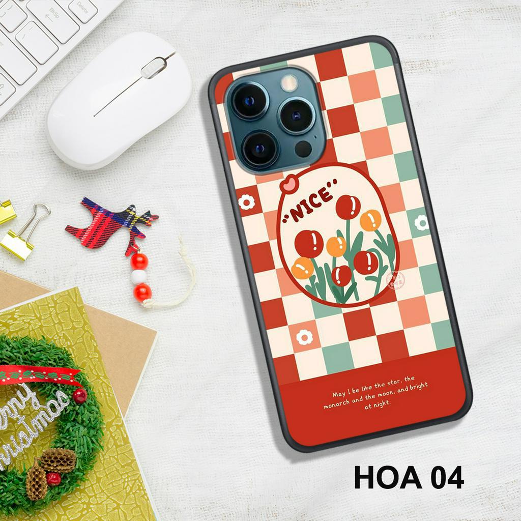 Ốp Lưng  IPHONE 11 - 11 PRO - 11 PROMAX - 12 - 12 PRO - 12 MINI - 12 PROMAX  , In Hình HOA, Màu Sắc Bắt Mắt.