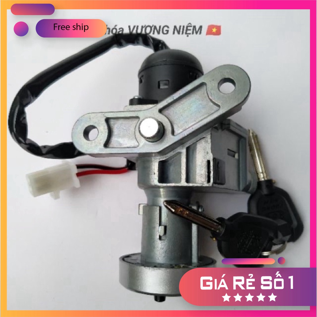 HCM- Bộ Ổ Khoá Xe SH 150 Ý/ Dylan/ PS Chìa 8 Cạnh Chống Trộm Cao Cấp Chính Hãng VƯƠNG NIỆM ĐỒ CHƠI XE MÁY GIÁ SỈ