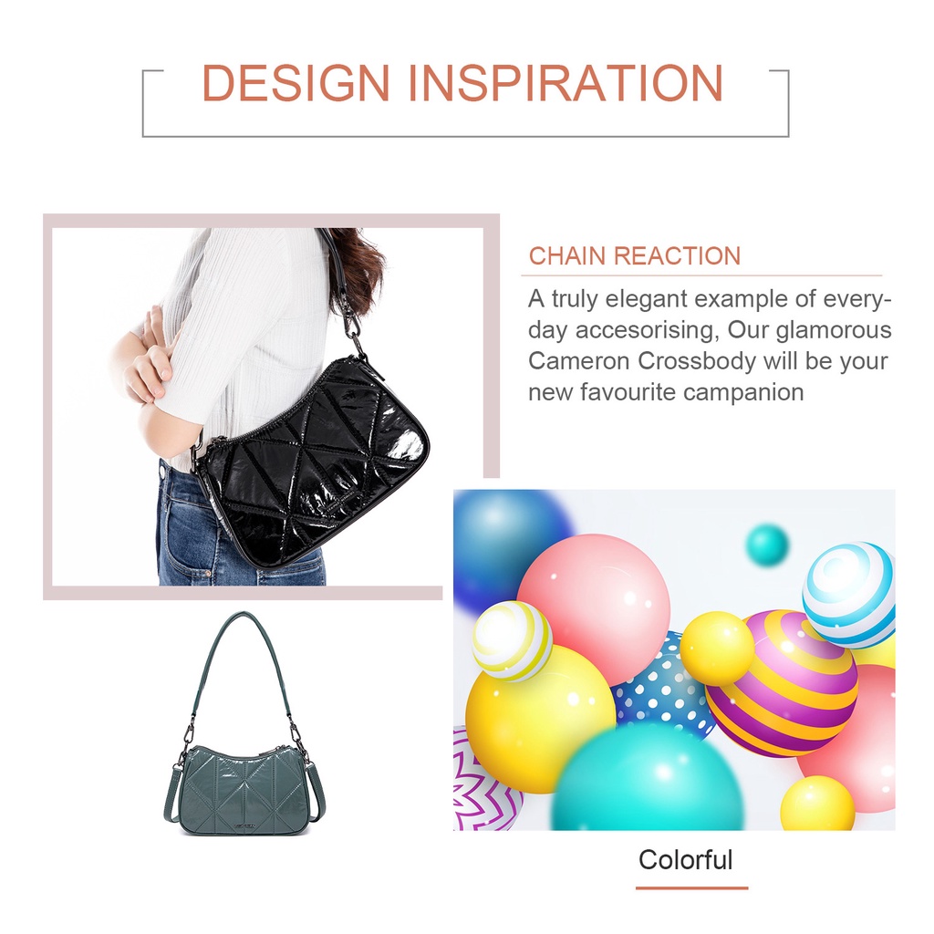 DAVID JONES Túi Da Pu Đeo Chéo Nhỏ Xinh Thời Trang Cho Nữ