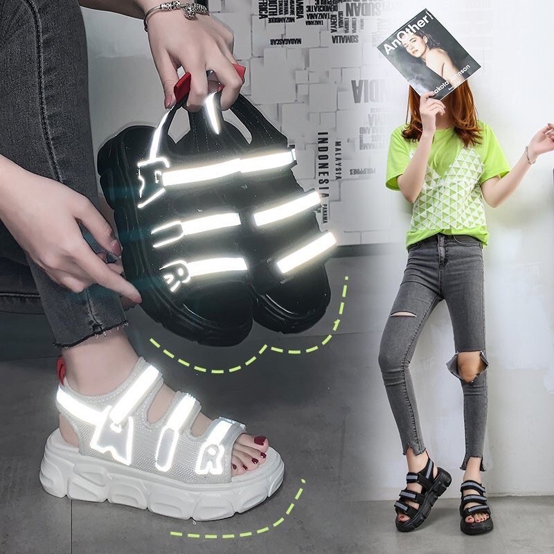 (2 MÀU) Sandal nữ thời trang Ulzzang quai AIR phản quang nổi bật nhẹ nhàng phù hợp với mọi lứa tuổi