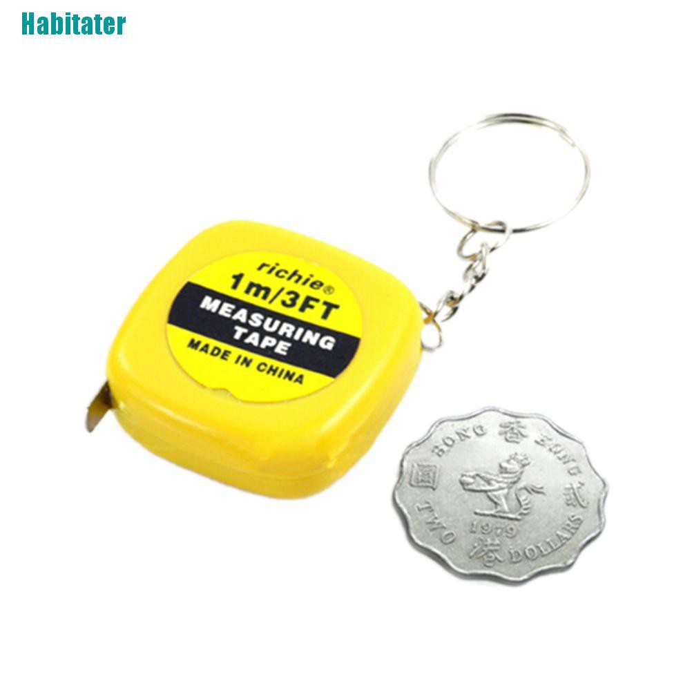 [Habitater] Thước Dây Mini Có Móc Khóa Thu Gọn Dễ Dàng Phong Cách Mới