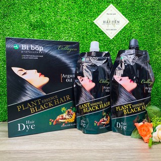 Nhuộm phủ bạc đen tóc collagen