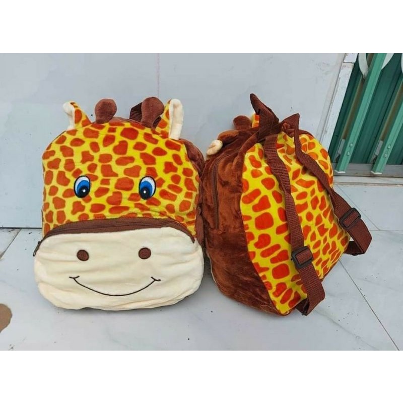 Balo đi học mầm non cho bé hình hươu cao cổ