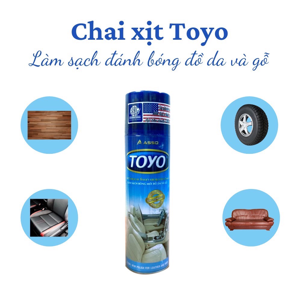 Chai xịt bóng gỗ dưỡng da nội thất nhà cửa - Lọ dung dịch chăm sóc nội thất ô tô