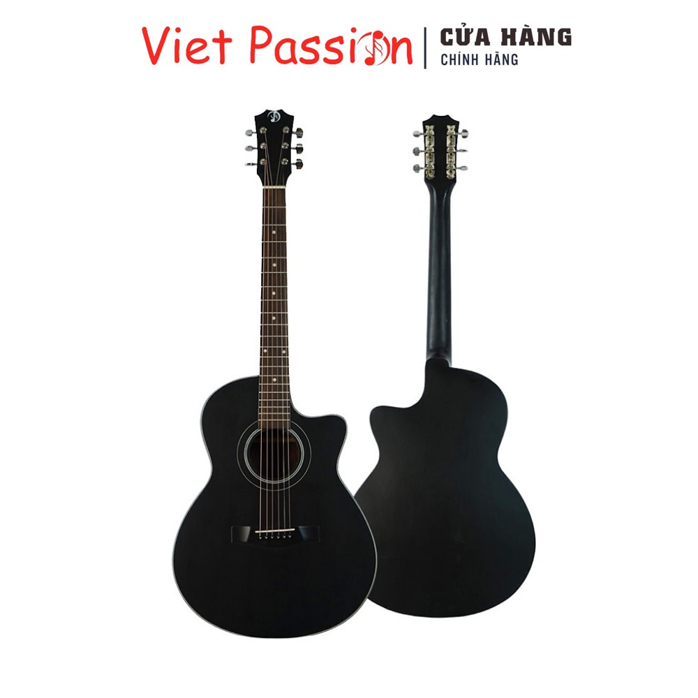 Đàn guitar acoustic SVA+ mặt gỗ Thông có ty chỉnh cong cần giá sinh viên chất lượng cao âm thanh tuyệt vời VietPassion