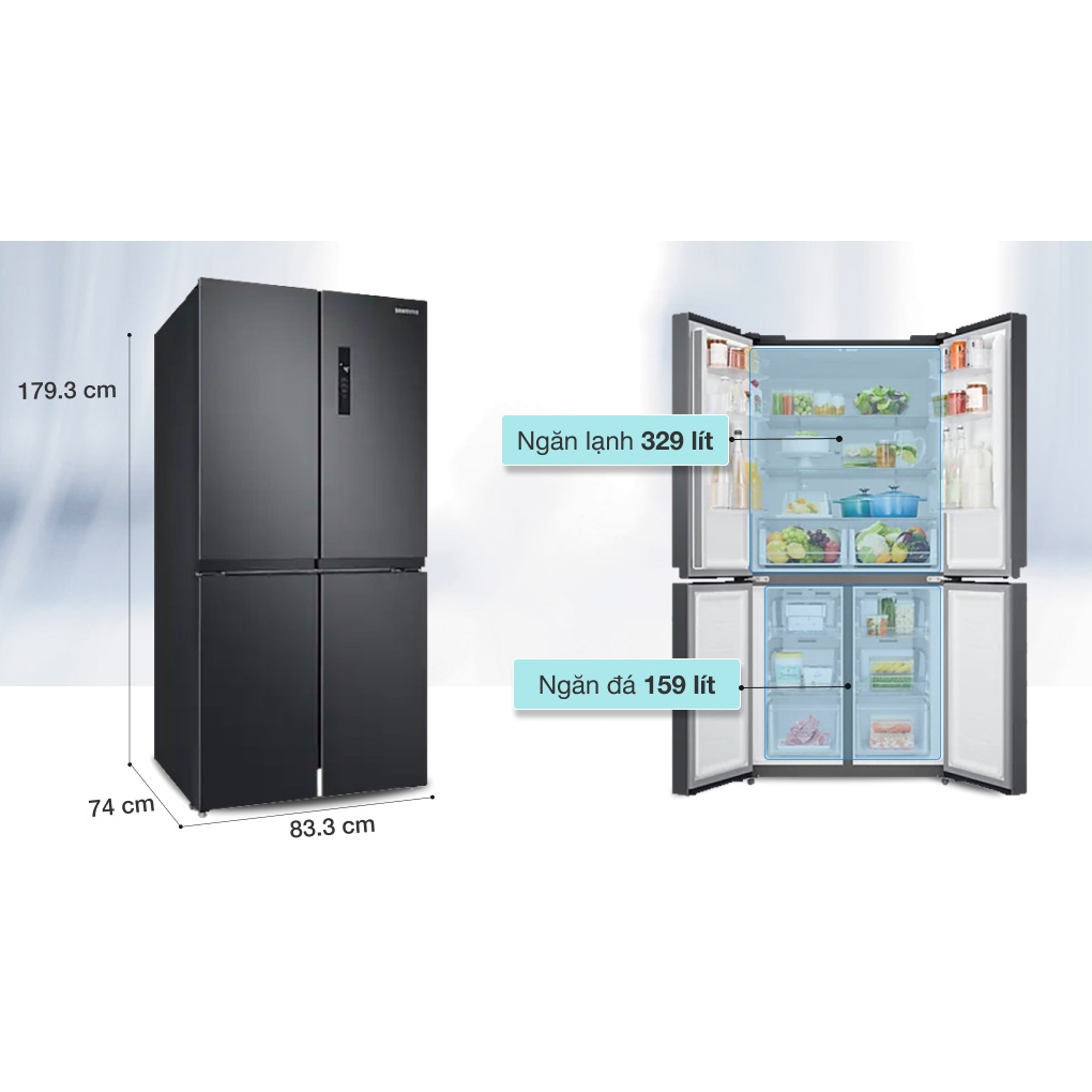 Tủ lạnh Samsung Inverter 488 lít RF48A4000B4/SV