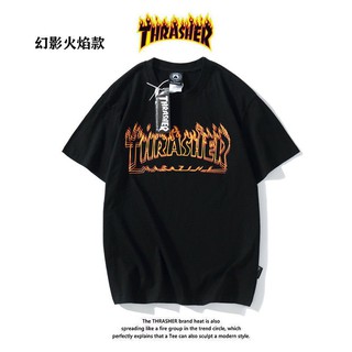 Áo thun unisex chữ lửa THRASHER