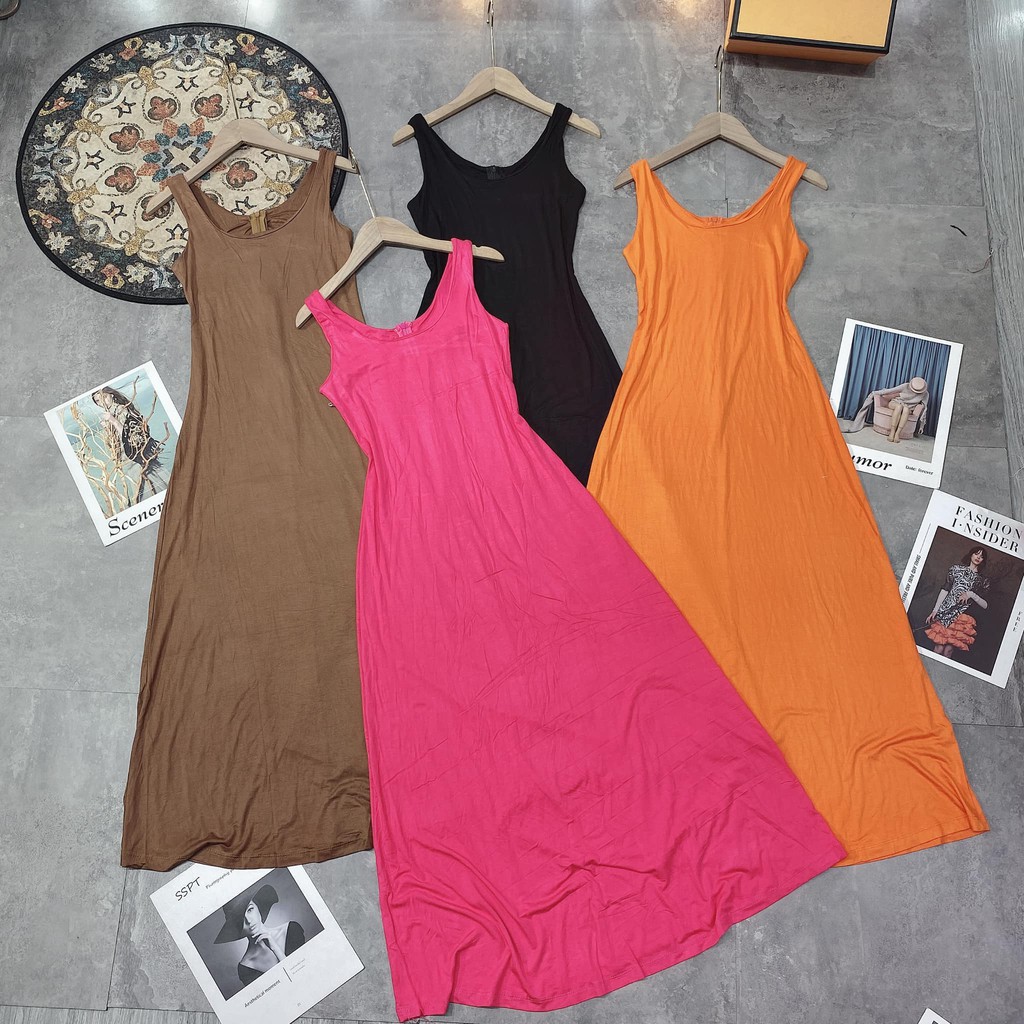 VÁY MAXI cotton dẻo siêu mềm nhiều màu  (Kèm ảnh thật) | BigBuy360 - bigbuy360.vn