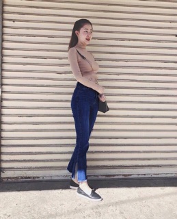 Quần ống loe jean