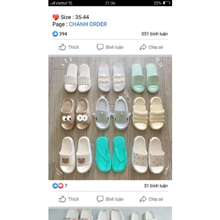 Tổng hợp các loại dép oder taobao