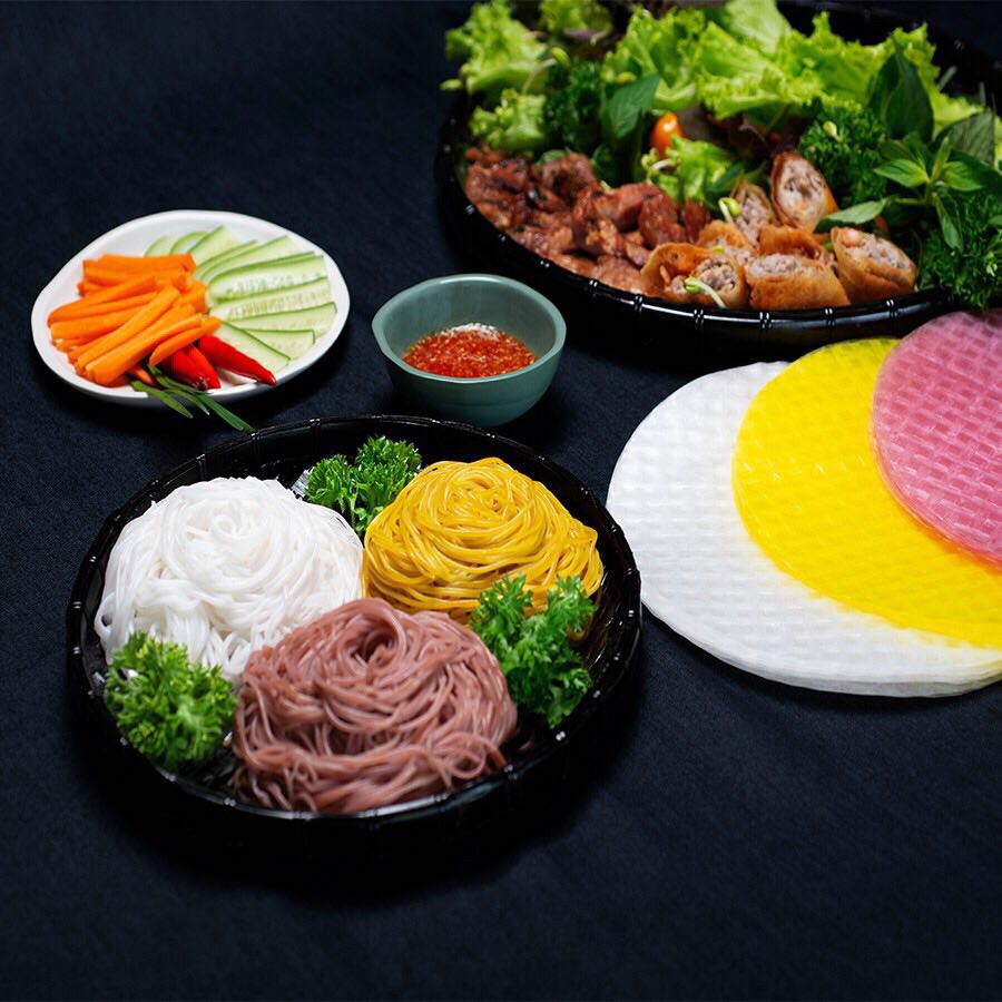 [Bún tam sắc] Bún tươi 3 màu Mekong River 300gr/gói (Gạo trắng, Nâu gạo lứt, Vàng Nghệ)