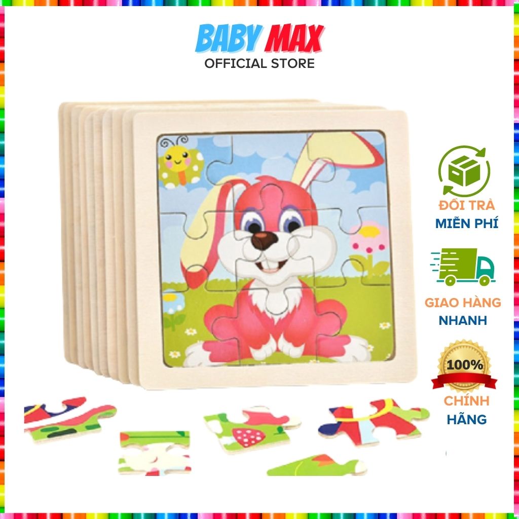 Tranh ghép hình cho bé 9 đến 1000 mảnh ghép gỗ xếp hình – Đồ chơi gỗ giáo dục thông minh BABY MAX