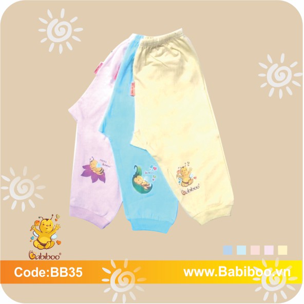 Quần màu dài mặc bỉm BIBABOO