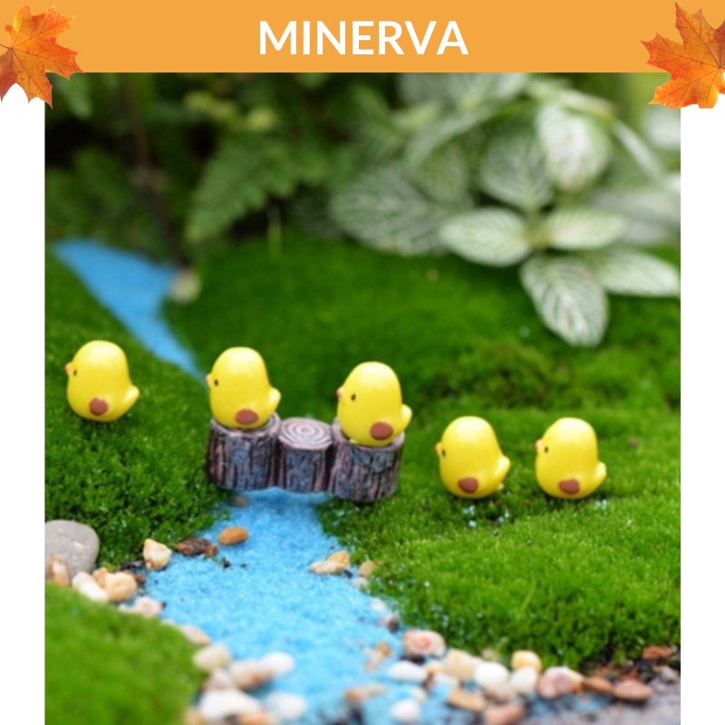 TIỂU CẢNH Mô hình gà con mini trang trí tiểu cảnh, sân vườn, chậu cây kiểng