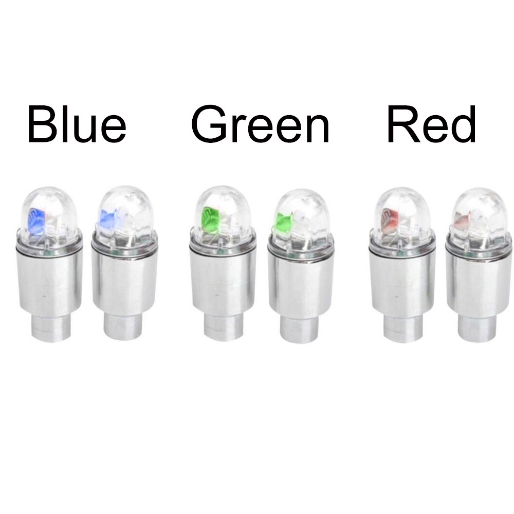 2 Đèn LED nắp van xe đạp tạo hiệu ứng nhấp nháy chất lượng cao nhiều màu tùy chọn
