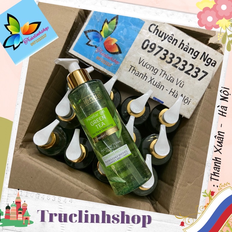 Sữa rửa mặt trà xanh cho da dầu mụn Bielenda micellar gel green tea for face cleansing 200ml