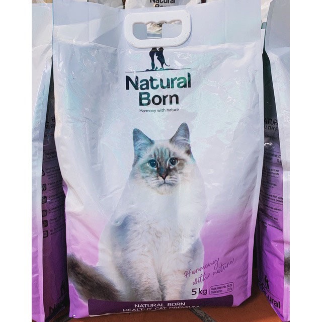 Hạt Thức Ăn Cho Mèo Natural Born Bao Hãng 5kg Thay Thế Catsrang Độ Ngon Tương Đương, Mượt Lông - Bobo Pet Shop Hà Nội