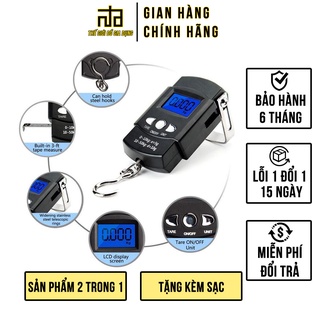 Cân điện tử cầm tay  kèm thước đo mini cân tối đa 50kg DC4234 | NTD thế giới đồ gia dụng